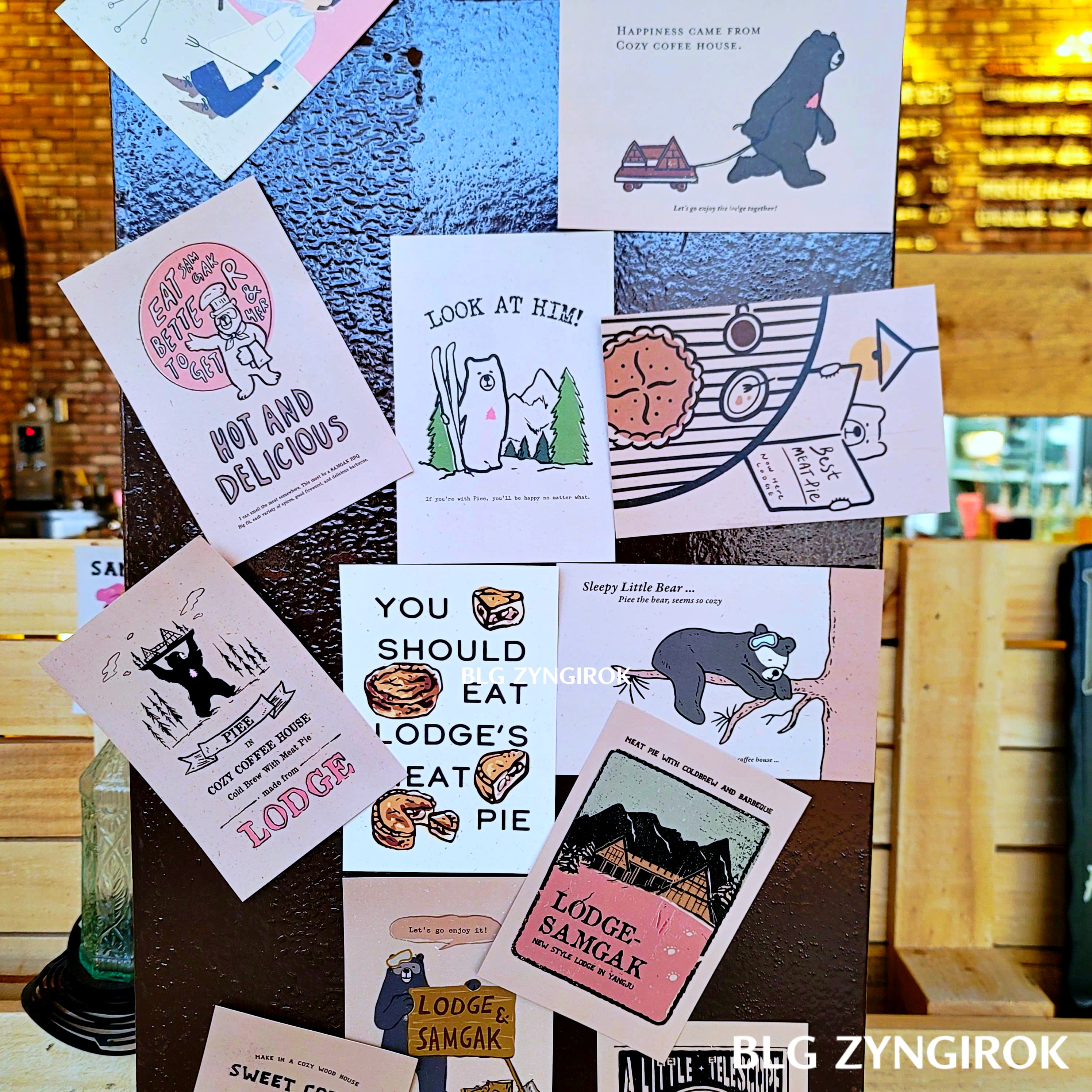 양주 카페 럿지 LODGE 굿즈 - 엽서 모습이다.