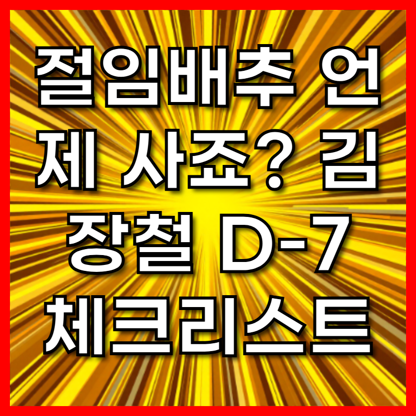 절임배추 언제 사죠? 김장철 D-7 체크리스트