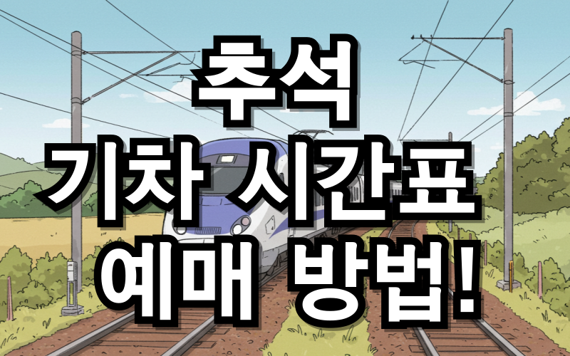 추석기차표예매시간표