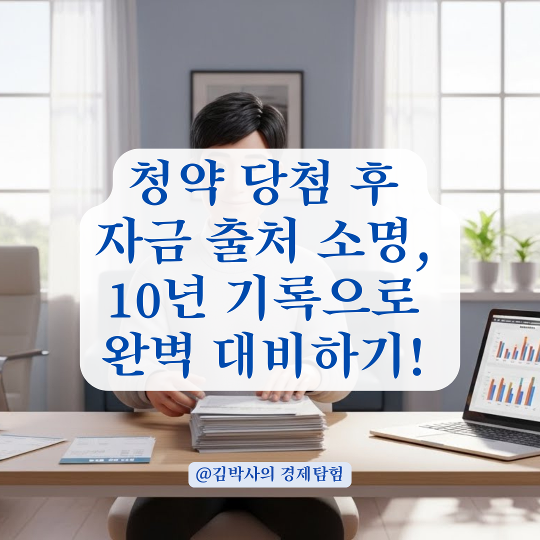 청약 당첨 후 자금 출처 조사 대비, 10년치 이체 내역 소명 노하우 요약