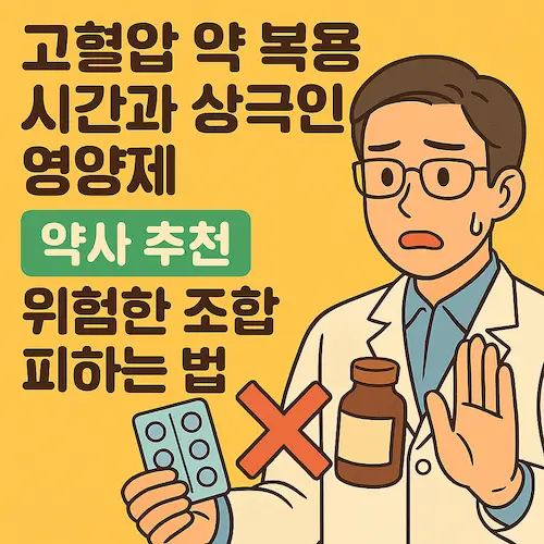 고혈압 약과 상극 영양제 경고
