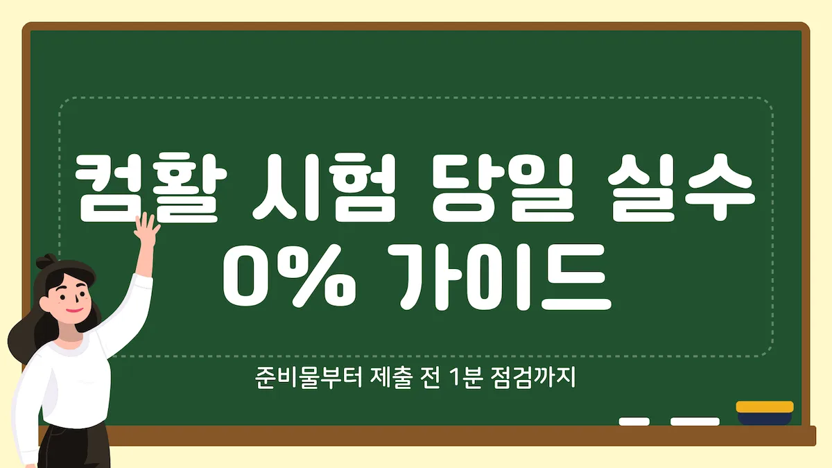 컴활 시험 당일 준비물과 제출 전 1분 점검까지 정리한 실수 0% 가이드 대표 이미지