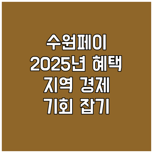 수원페이 2025년 혜택 지역 경제 ..