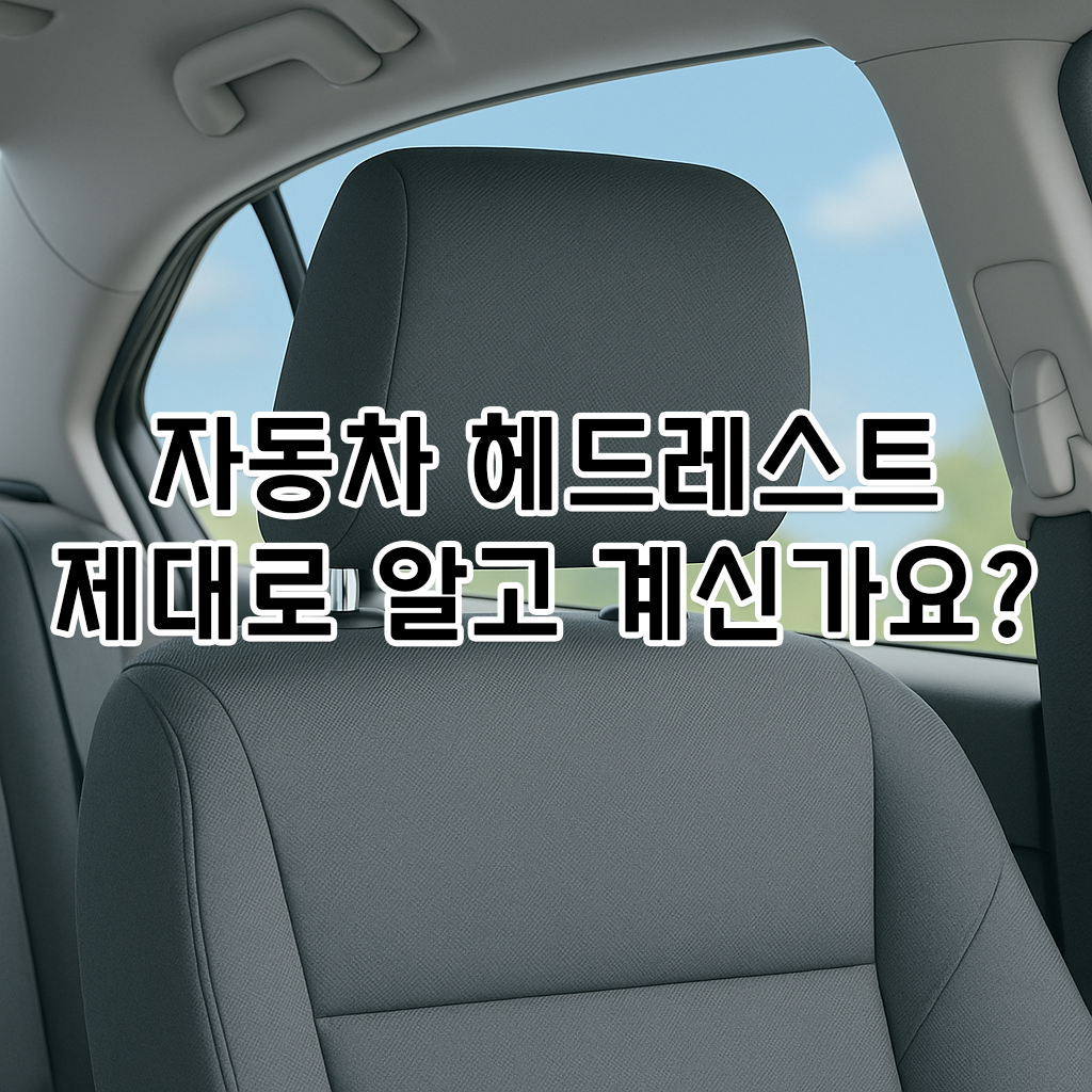 자동차 헤드레스트, 제대로 알고 계신가요?