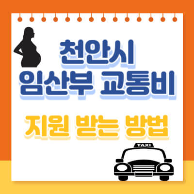 천안시 임산부 교통비 30만원 지원