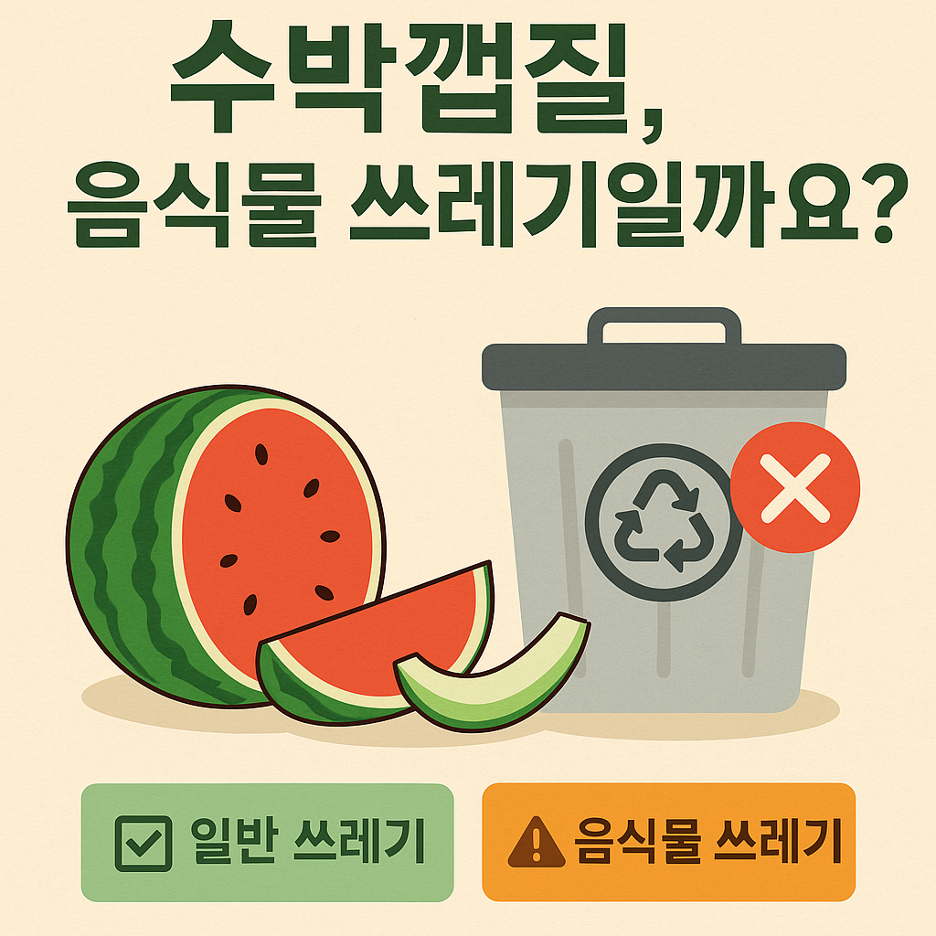 수박껍질 음식물 쓰레기 확인