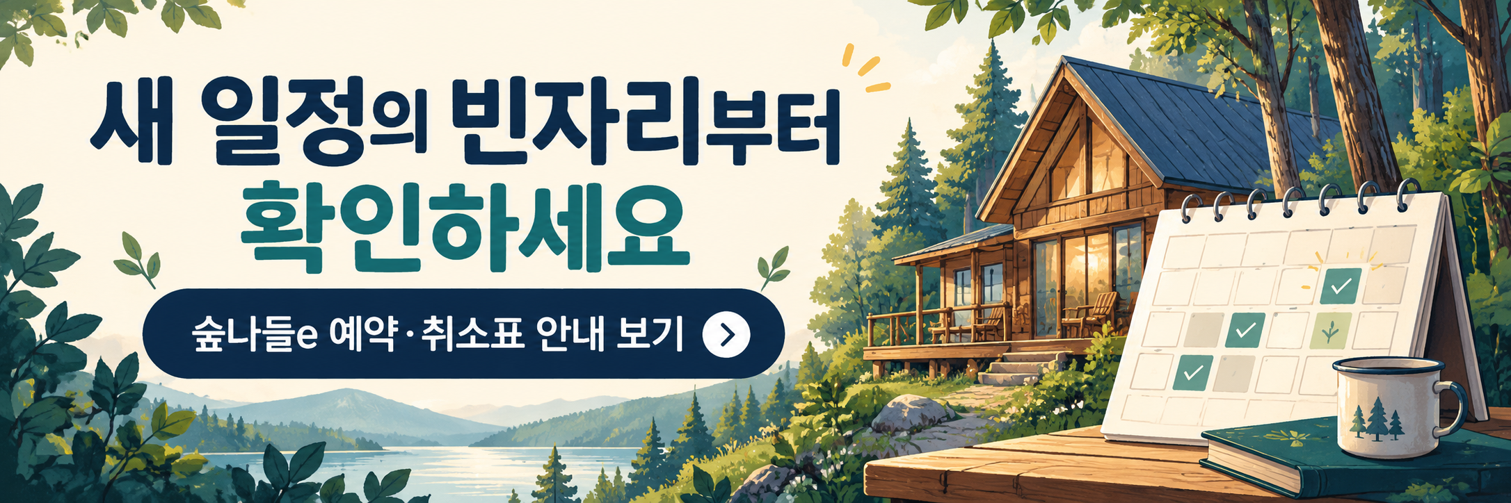 자연휴양림 예약 변경&middot;취소 방법 - 취소 전 환불규정 확인 순서