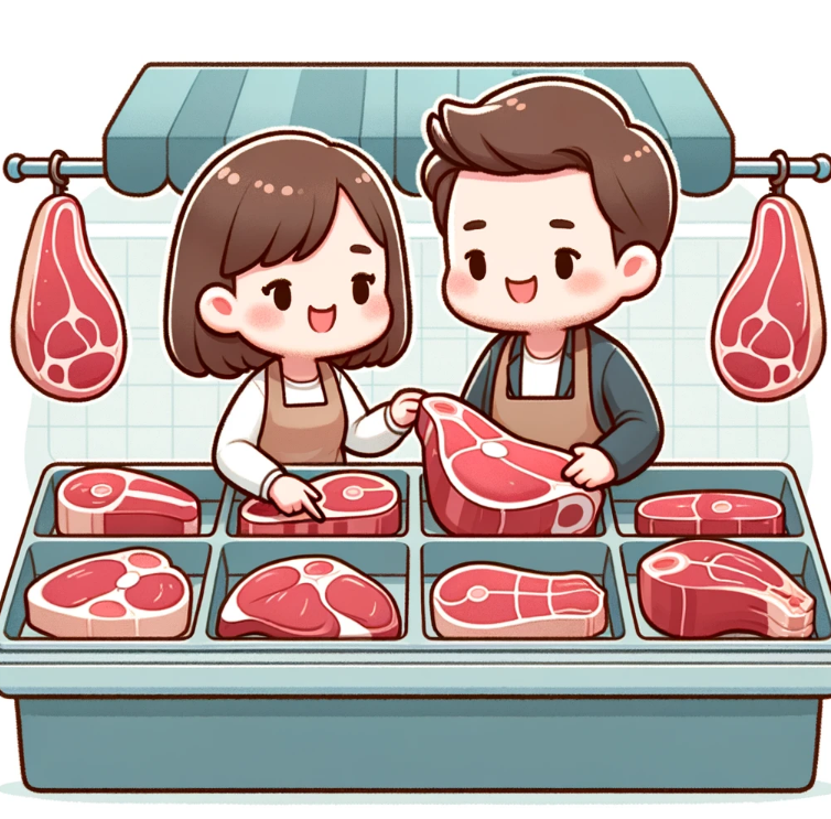 고기고르는-모습