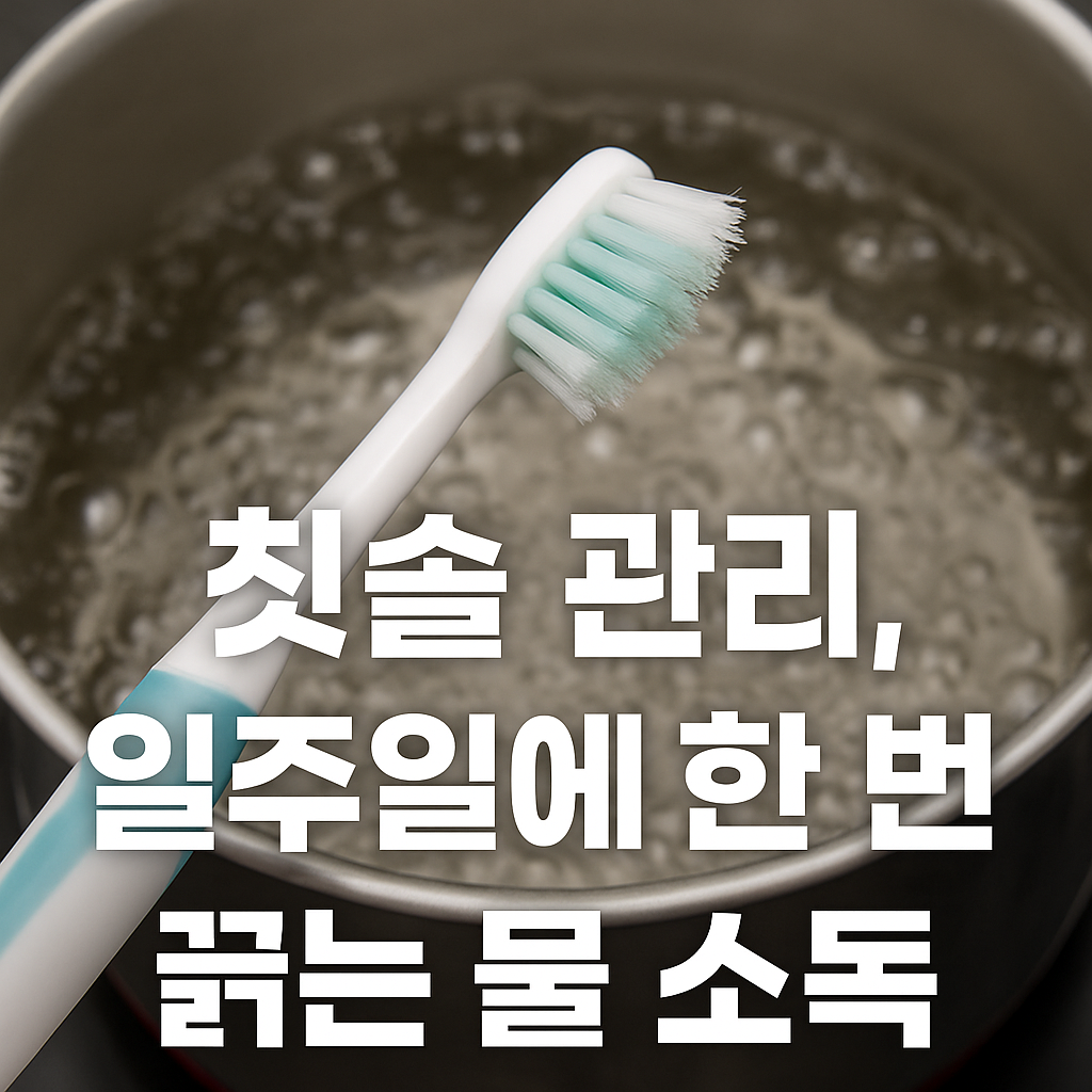 칫솔 끓는 물 소독