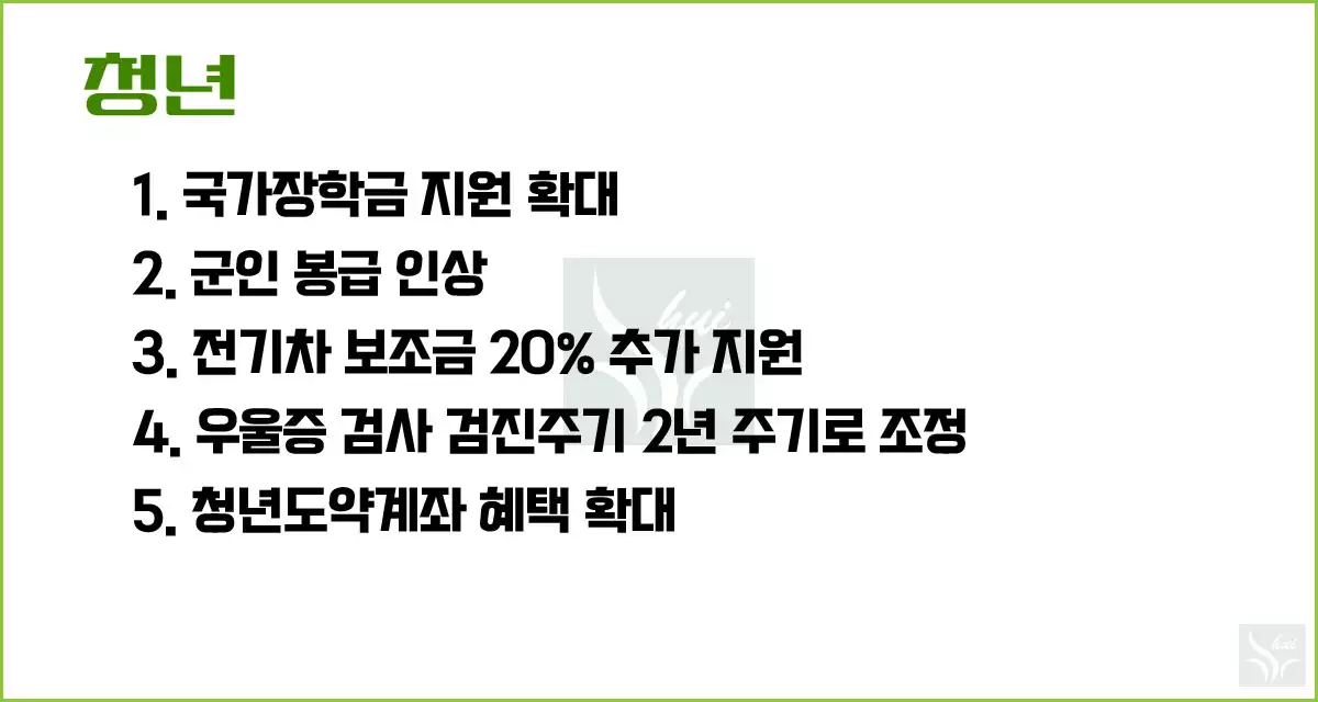 2025년 달라지는 점 - 청년 편