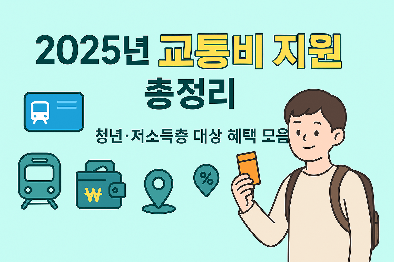 2025년 교통비 지원 총정리|청년·저소득층 대상 혜택 모음
