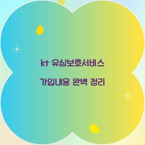 kt 유심보호서비스 가입내용