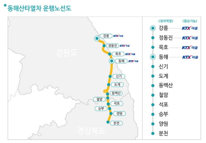 산타 열차 운행노선도