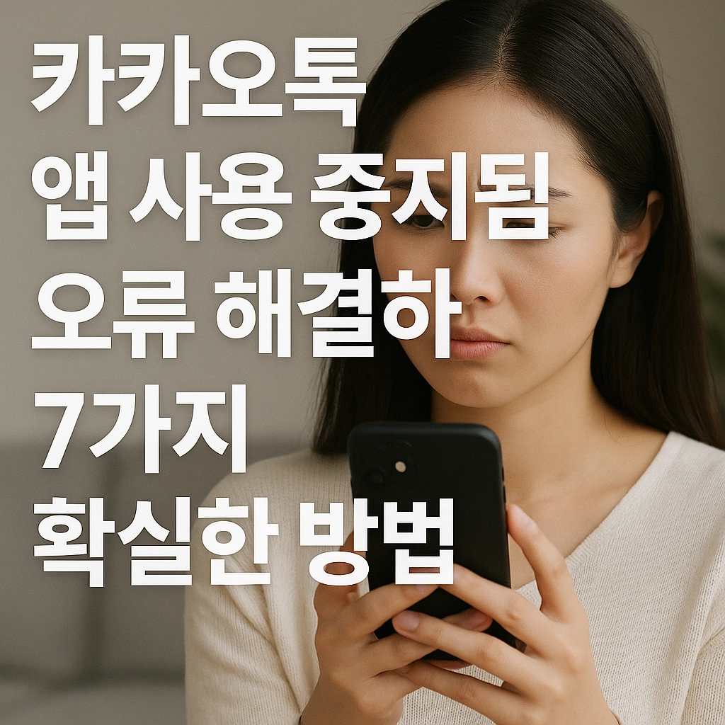 카카오톡 앱사용 중지됨 오류 해결하는 7가지 확실한 방법