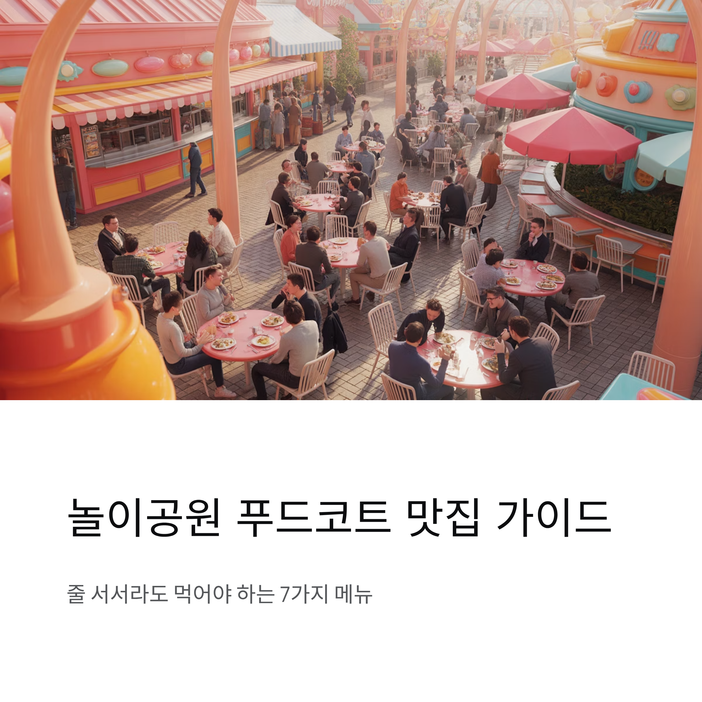 놀이공원 푸드코트에서 꼭 먹어야 할 메뉴, 줄 서서라도 맛봐야 하는 이유