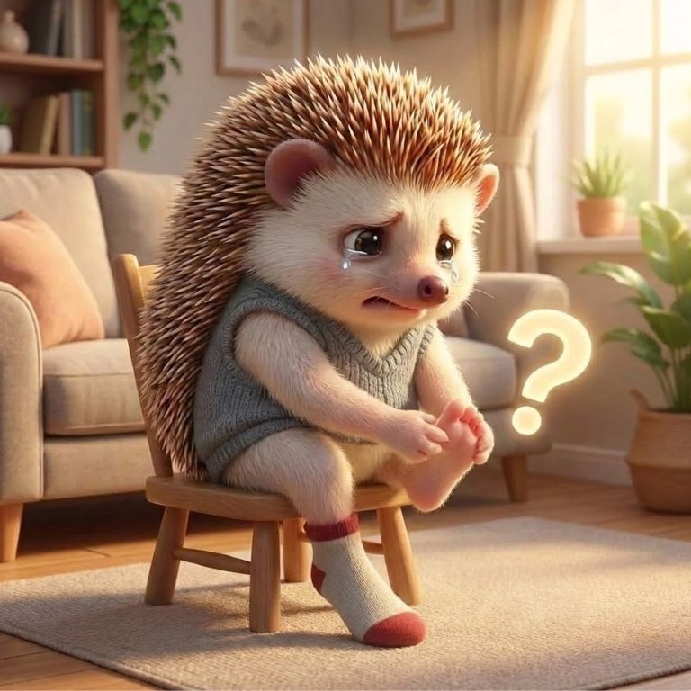 발이 조금만 스쳐도 아파하는 도치씨 모습