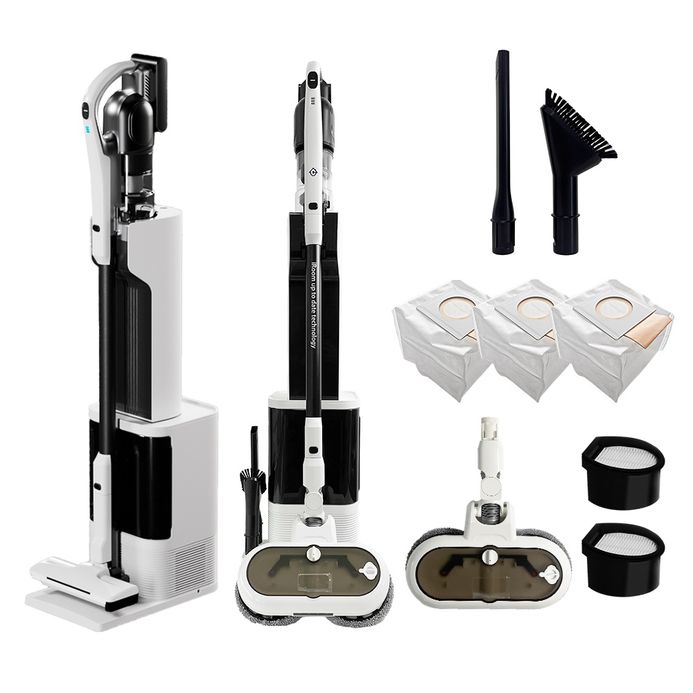 최신형 차이슨 AI 자동 충전 먼지 비움 올인원 스마트 타워 무선청소기, AI TOWER 청소기 + 물걸레키