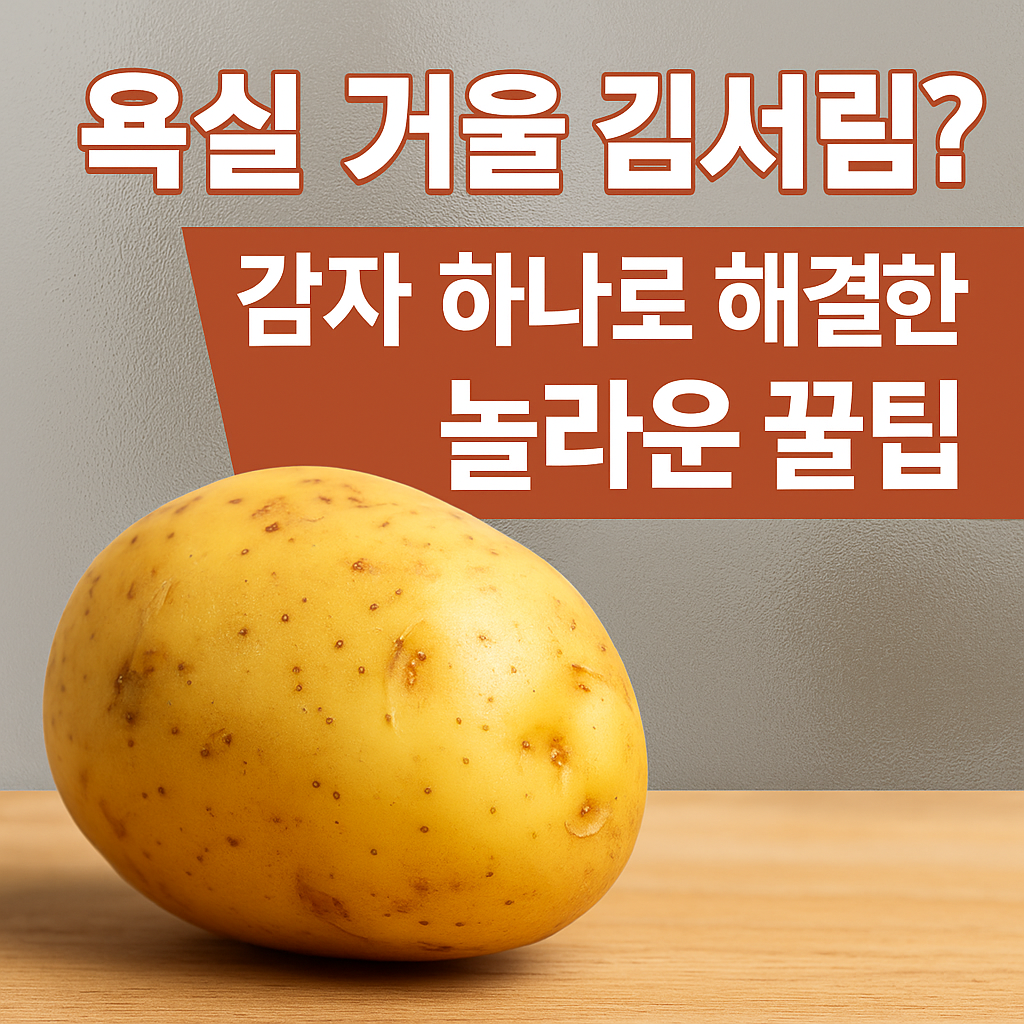 욕실 거울 김서림 감자 하나로 해결하는 꿀팁