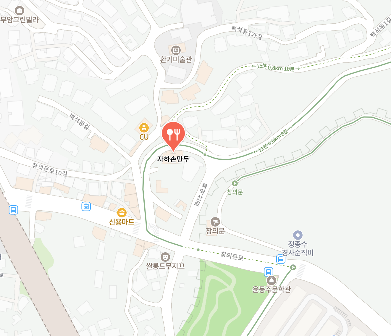 자하 손만두 지도 이미지