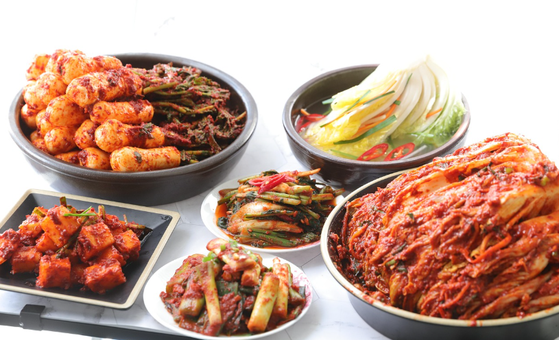 여러가지 김치 사진