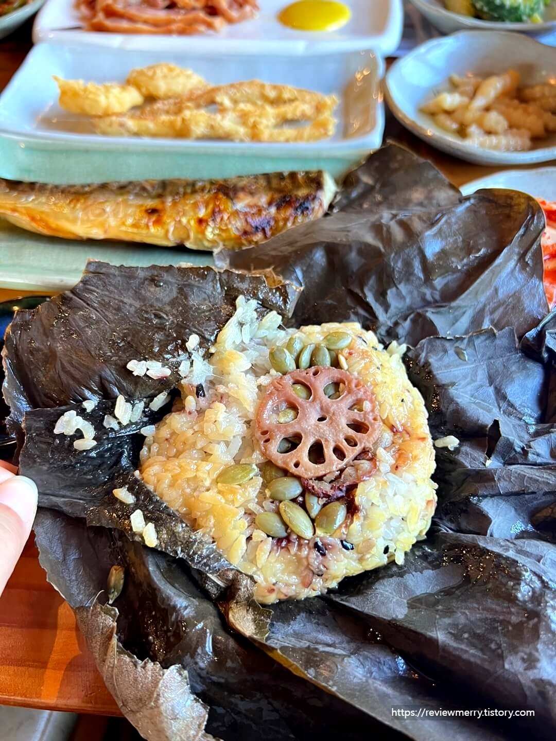 연잎밥 확대사진