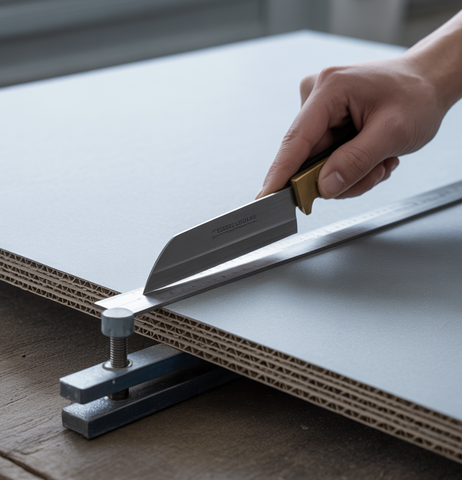 각을 살리는 마법, '칼등으로 선 긋기'