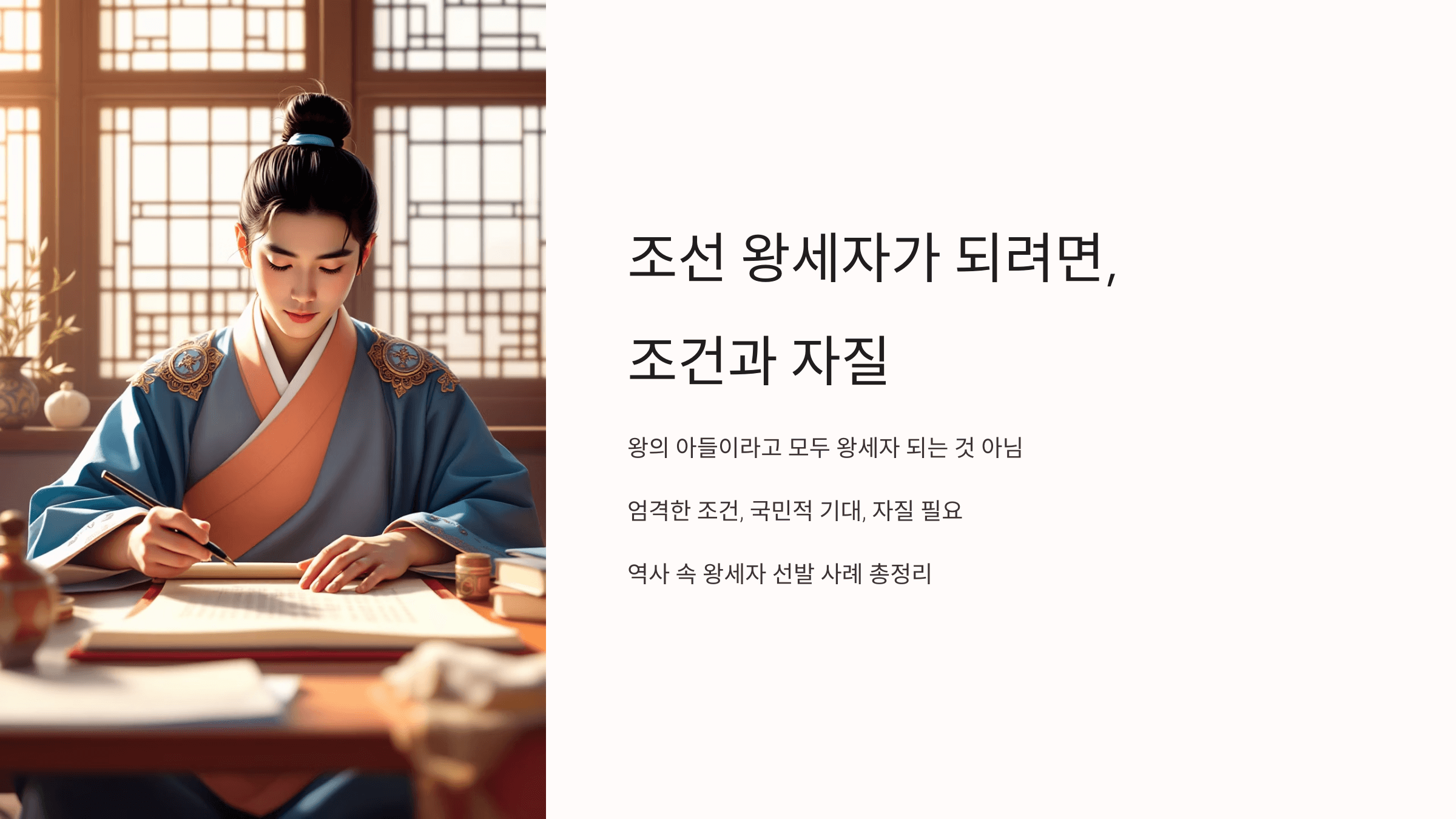 조선 왕세자 사진입니다.