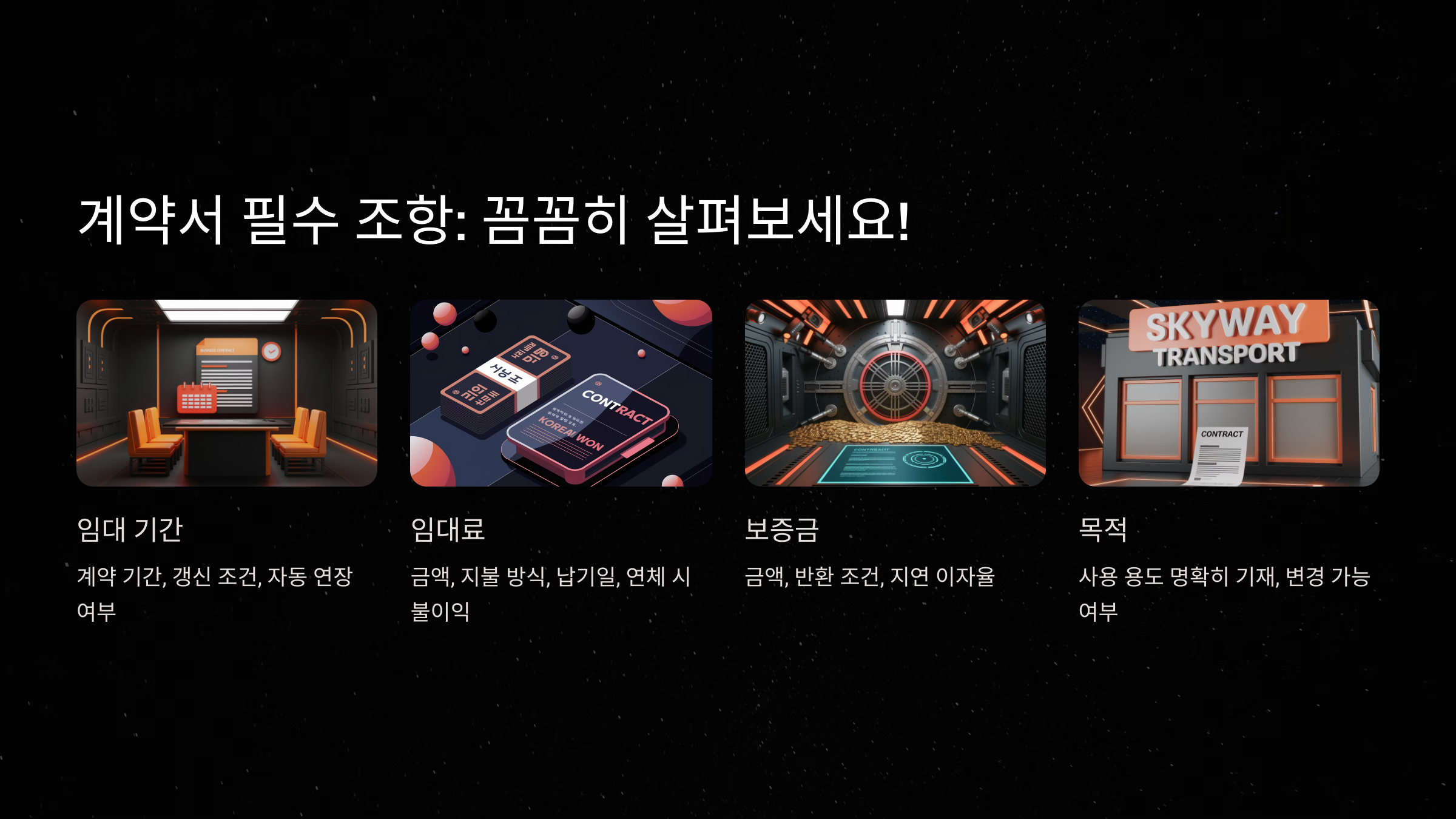 임대차 계약서 필수 조항