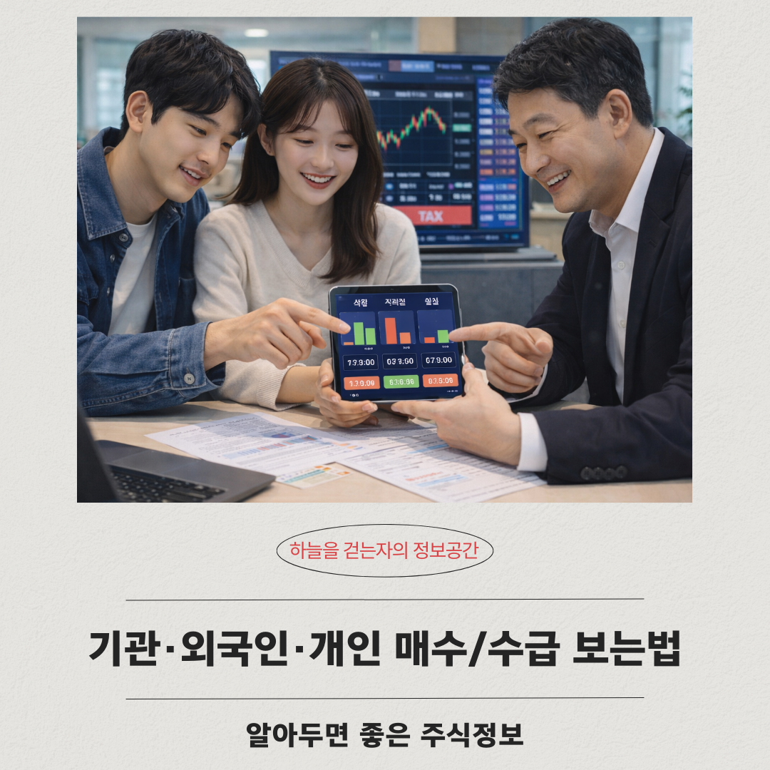 기관&middot;외국인&middot;개인 매수/수급 보는법 쉽게 정리
