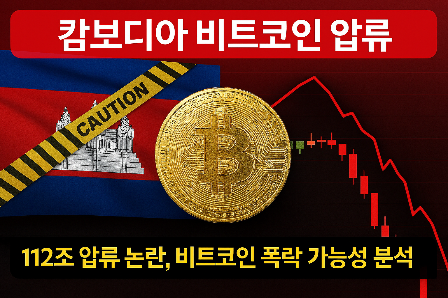 캄보디아 비트코인 압류, 112조 압류 논란, 비트코인 폭락 가능성 분석