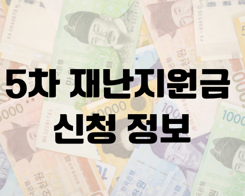 5차 재난지원금 신청 정보