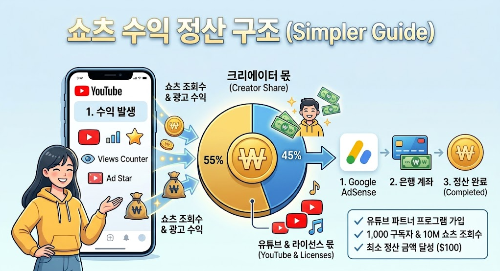 쇼츠 수익 정산 구조