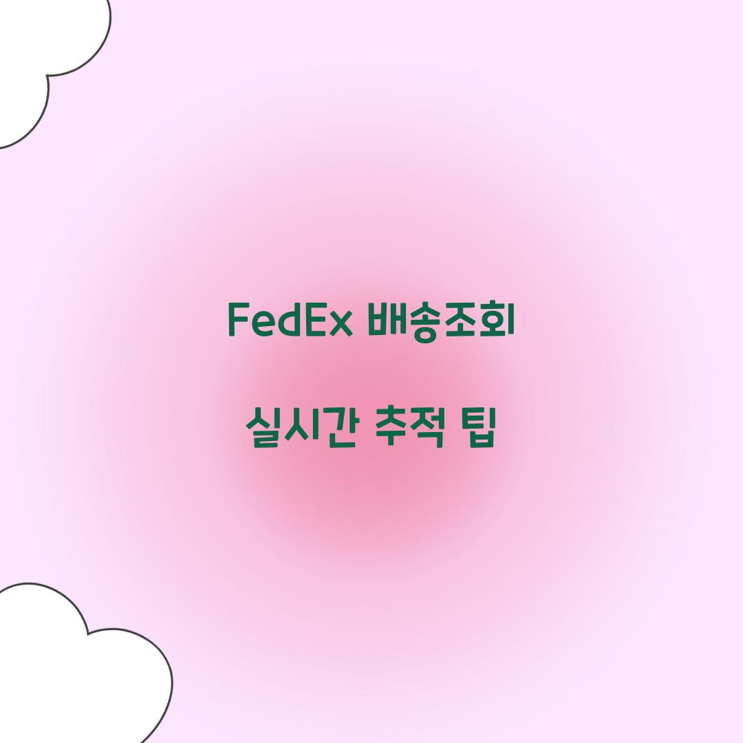 FedEx 배송조회