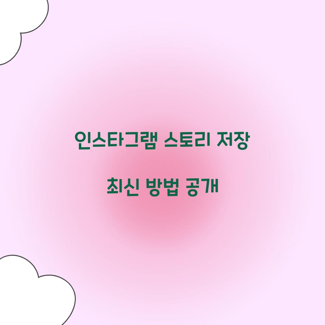 인스타그램 스토리 저장