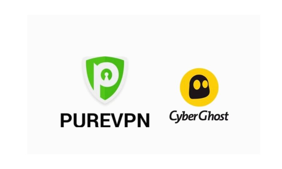 PureVPN과 CyberGhost 로고 비교 이미지