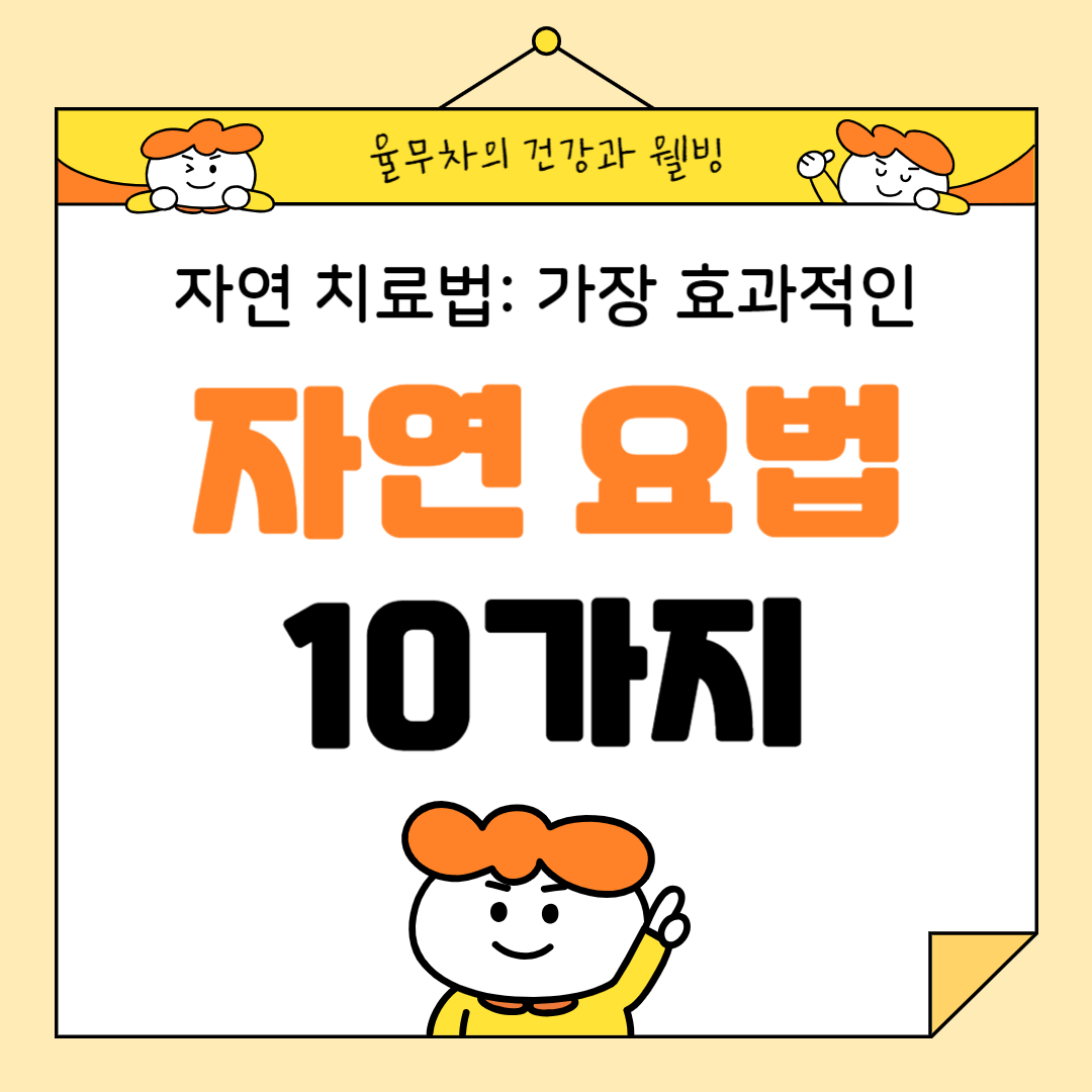 자연 치료법: 가장 효과적인 자연 요법 10가지