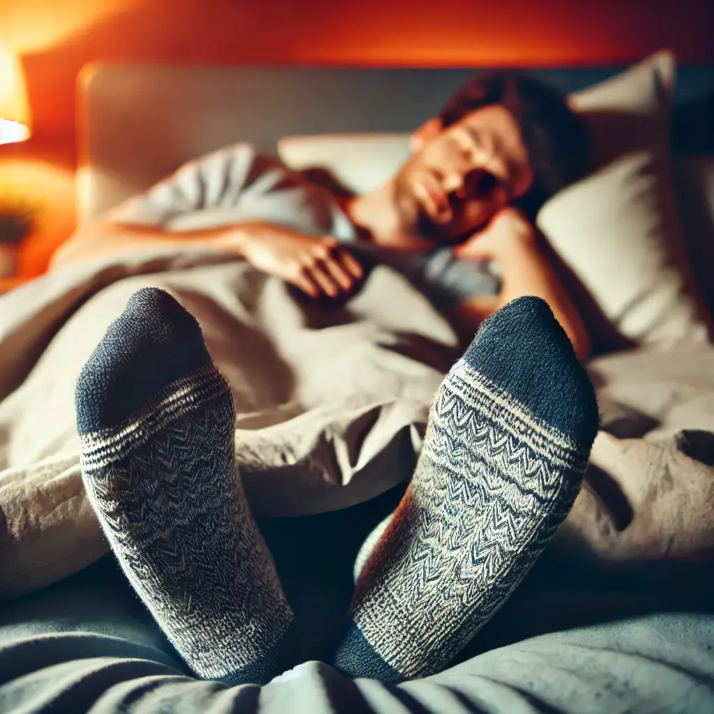 양말을-신고-잠에-든-남성