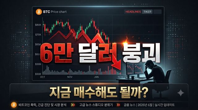 비트코인 6만달러 붕괴 이후 지금 매수해도 될까 하락장 투자 전략 총정리