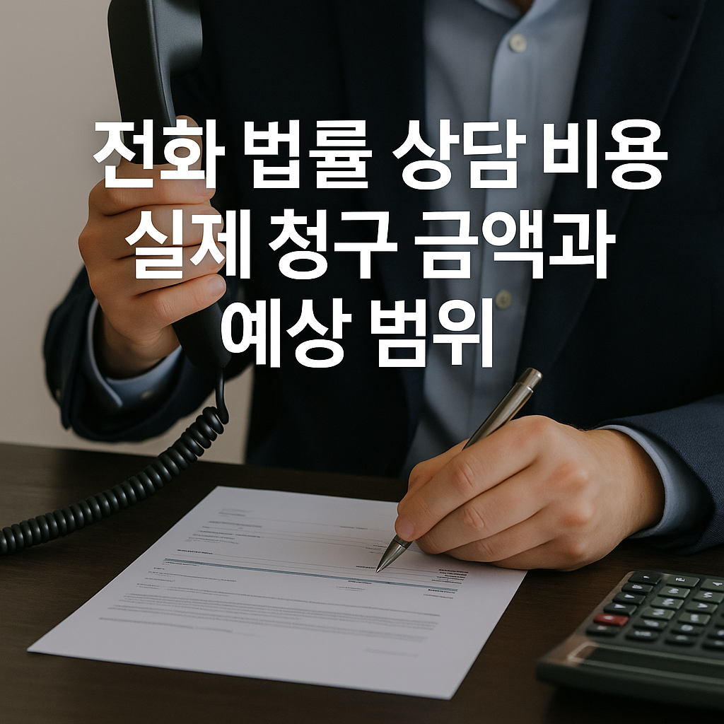 전화 법률 상담 비용 실제 청구 금액과 예상 범위