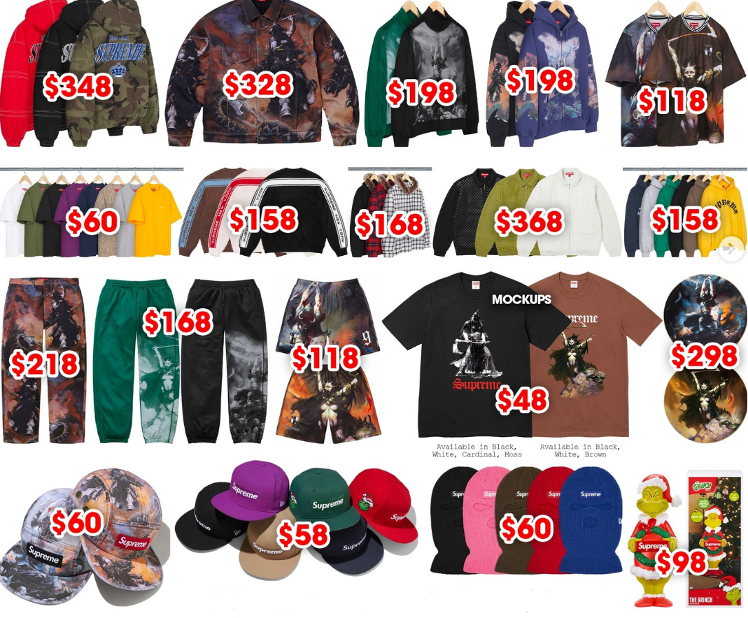 슈프림 Supreme 24FW 15주차 드랍리스트