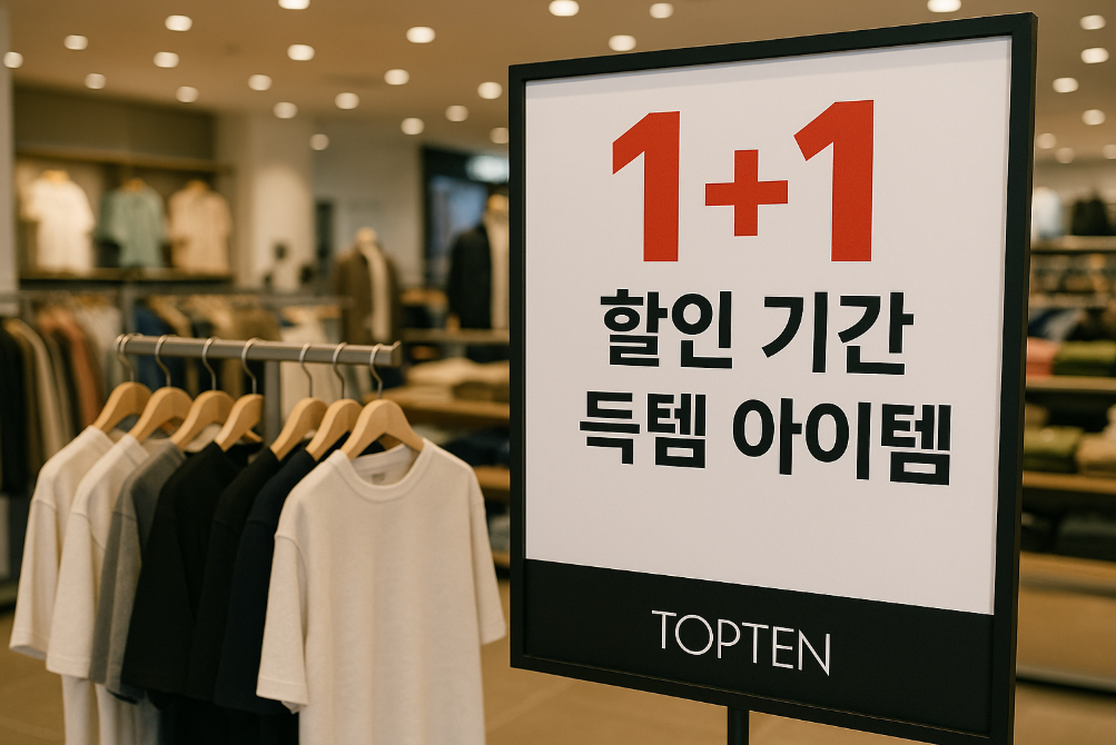 탑텐 1+1 할인 놓치면 후회하는 득템 아이템 총정리