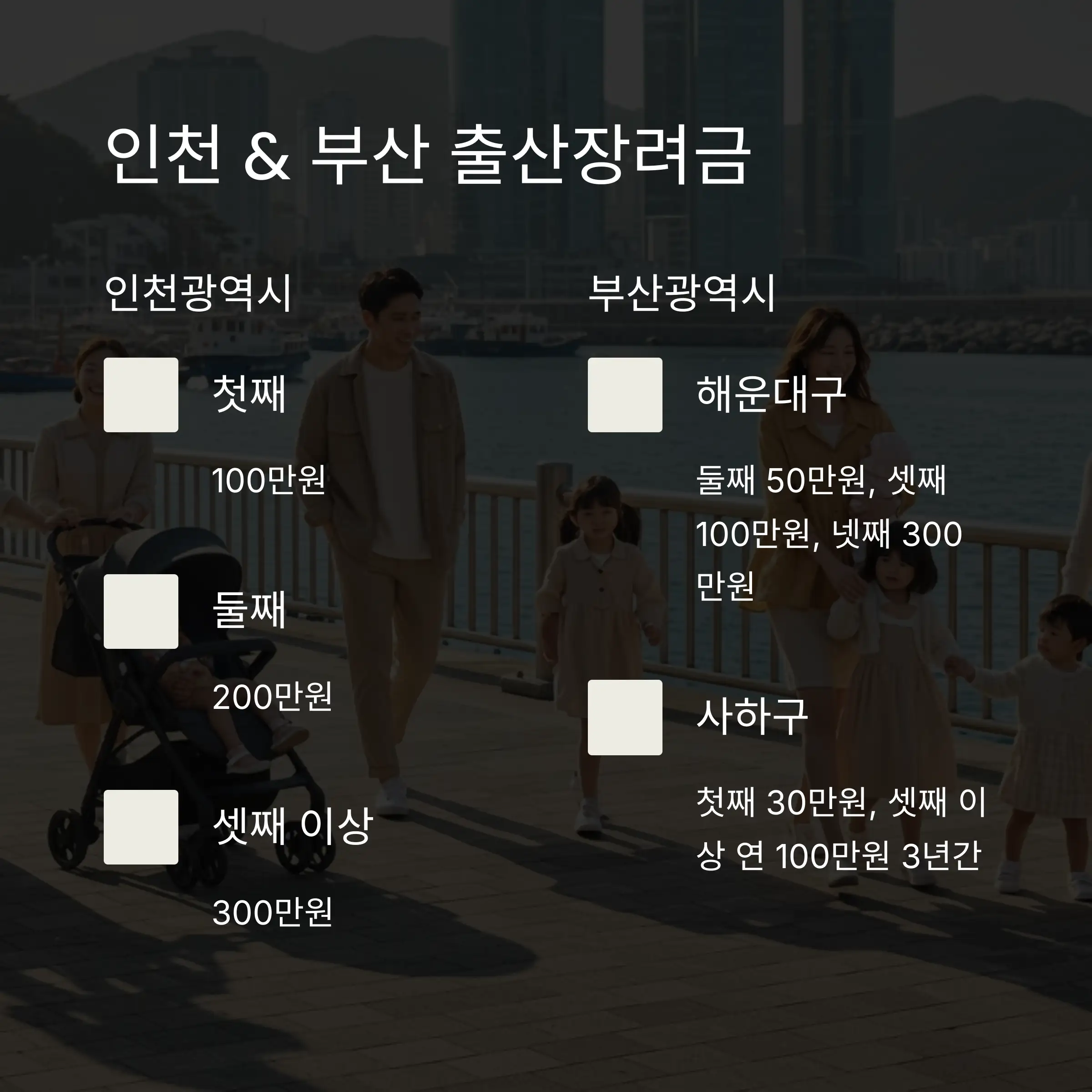 부산광역시 출산장려정책