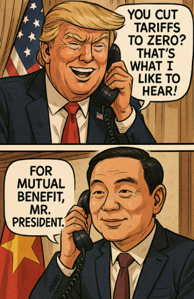 트럼프와 람 서기장의 통화