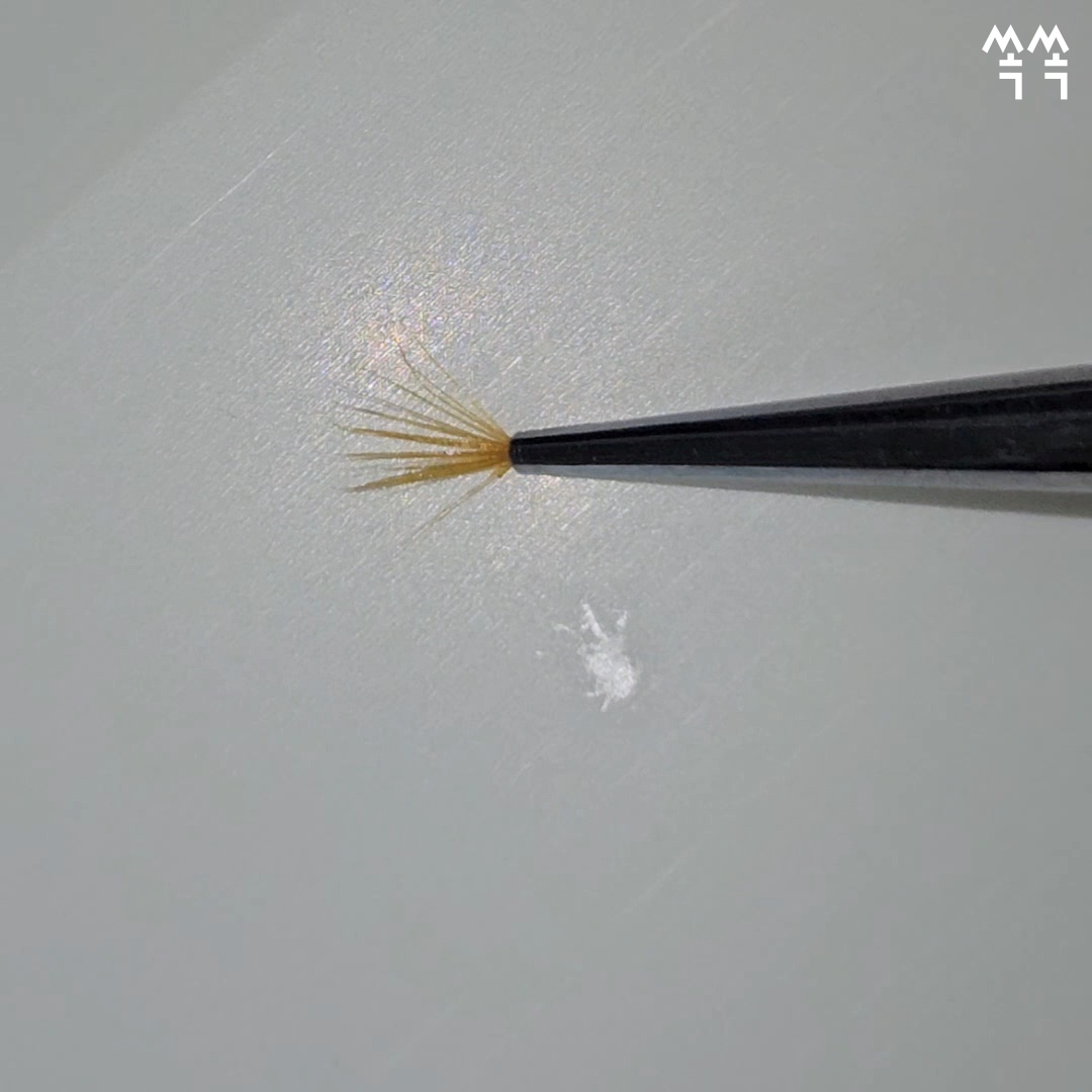 모가 벌어진 세필 네일 브러쉬