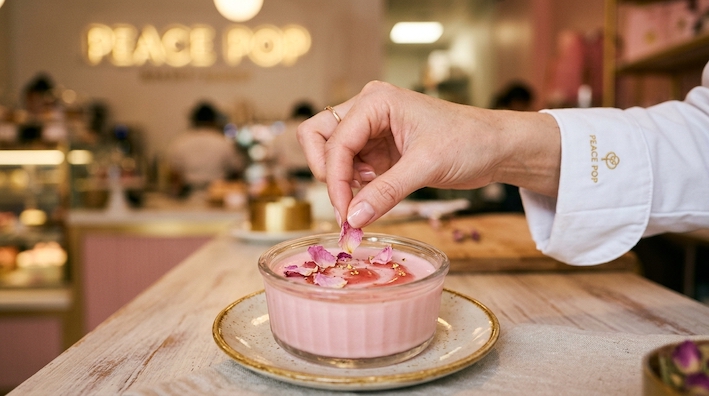 pink pana cotta