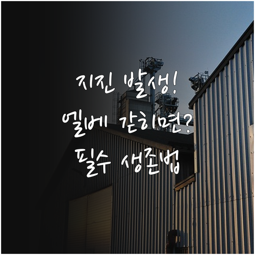 지진 감지 승강기 안전 기준과 비상시..