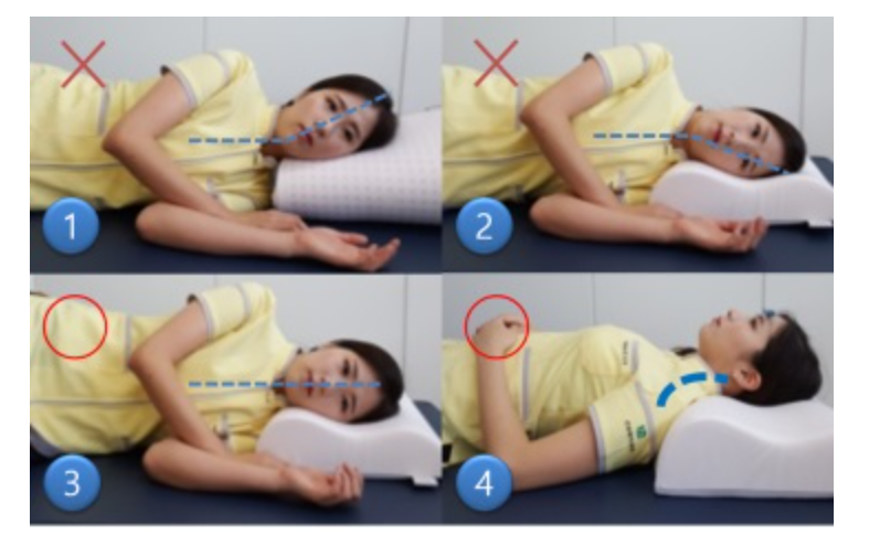 건강을 위한 배게자세이미지.