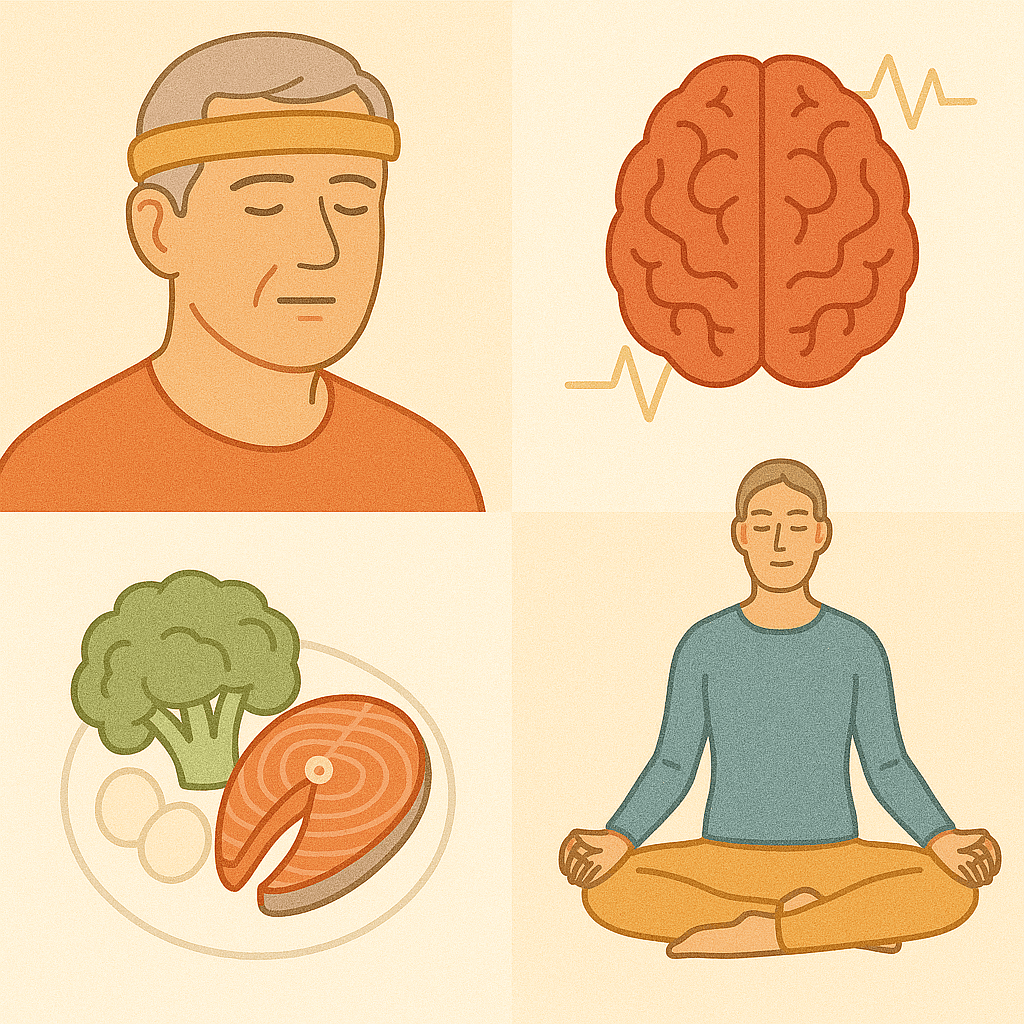 전문가 추천 중년 뇌 건강법 (뉴로피드백, 브레인푸드, 명상)