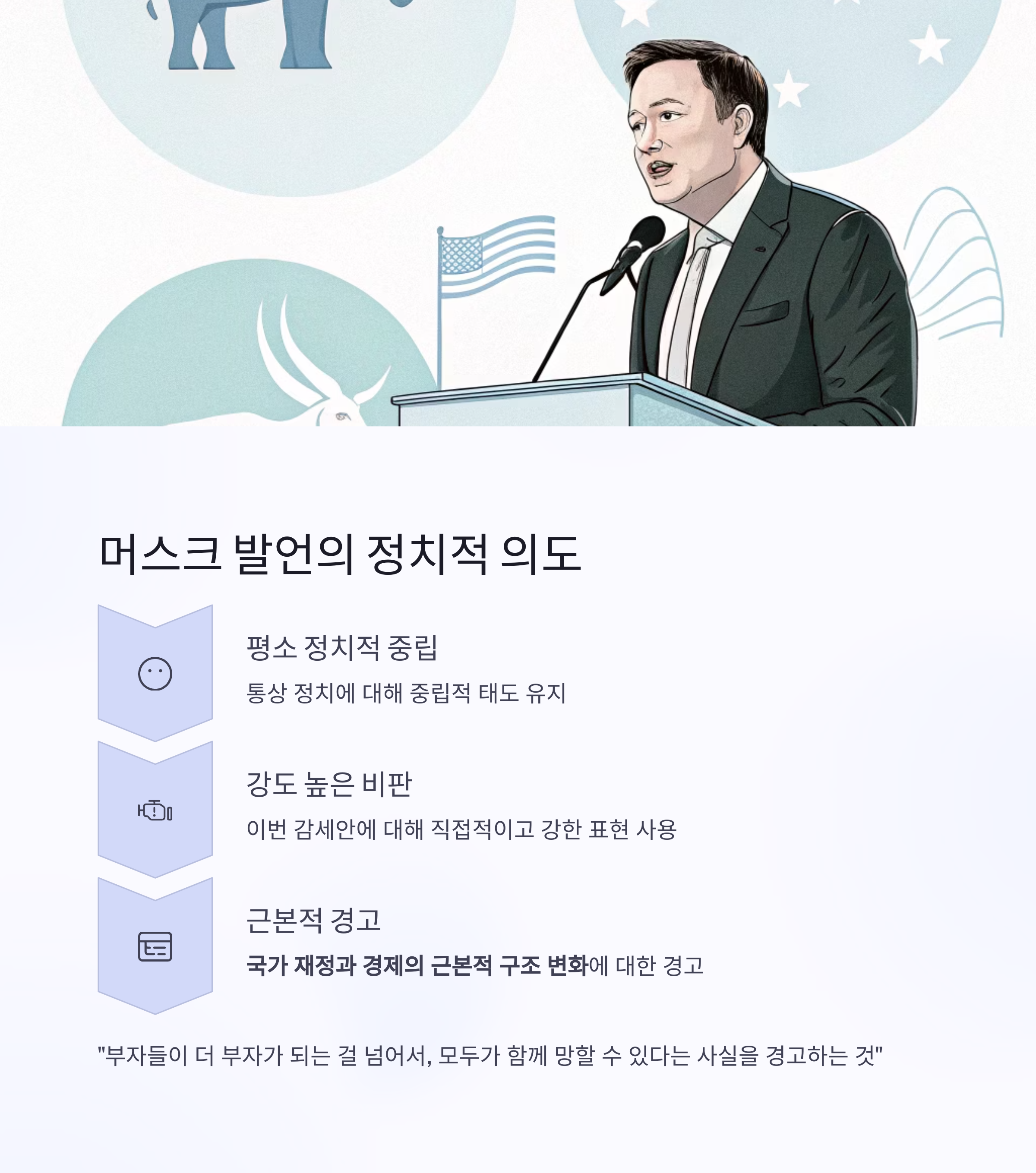 머스크의 정치적 발언 의도