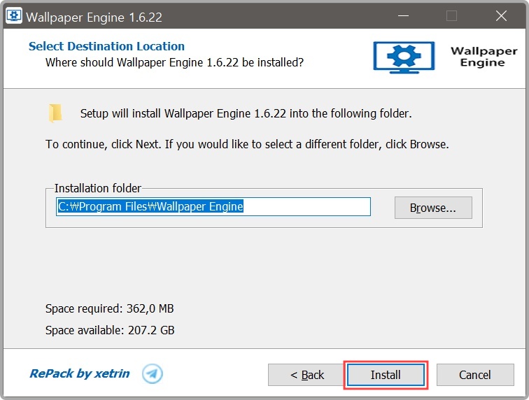 월페이퍼 엔진 다운
